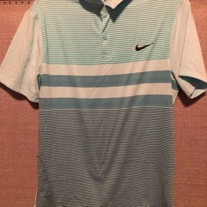 Nike two color striped golf shirt